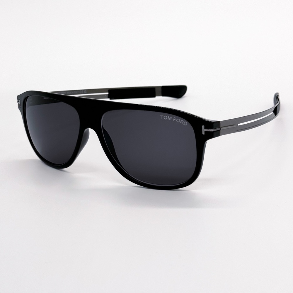 NEW TOM FORD TODD TF880 01A UNISEX AVIATOR SUNGLASSES FT0880/S BLACK EYEWEAR - Picture 2 of 11